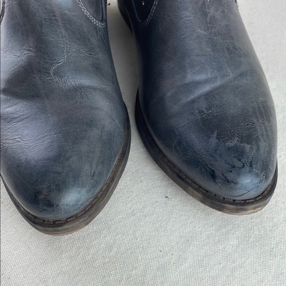 Buckle Gray Studded Ankle Boots Size 8 - Picture 4 of 11